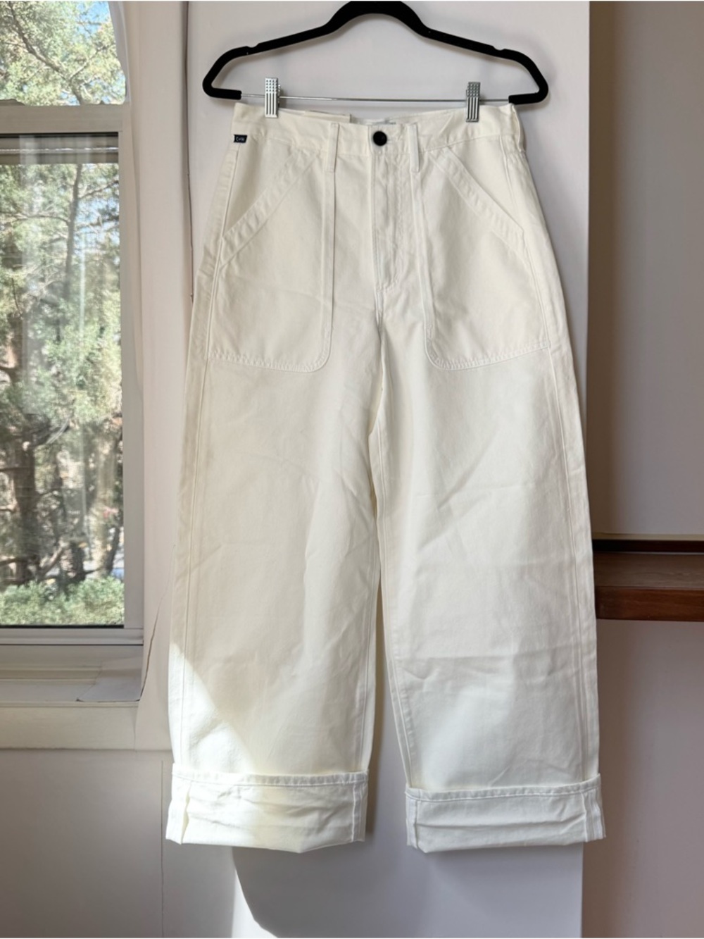 NWT Citizens of Humanity Ayla Cargo Wide-Leg Jeans Pashmina White 27 - Picture 5 of 14
